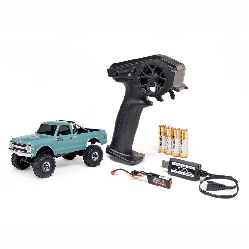 1/30 SCX30 Chevrolet K10 4X4 RTR Brushed Rock Crawler (Battery & Charger Included) Green