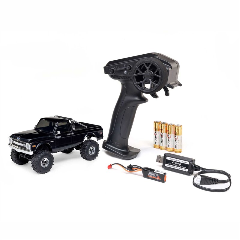 1/30 SCX30 Chevrolet K10 4X4 RTR Brushed Rock Crawler (Battery & Charger Included) Black