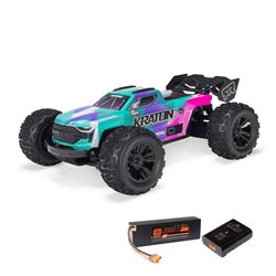 1/16 MINI KRATON 3S DSC 4X4 RTR Brushless Speed Truck (Battery & Charger Included) Teal/Pink
