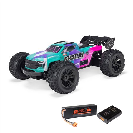 1/16 MINI KRATON 3S DSC 4X4 RTR Brushless Speed Truck (Battery & Charger Included) Teal/Pink