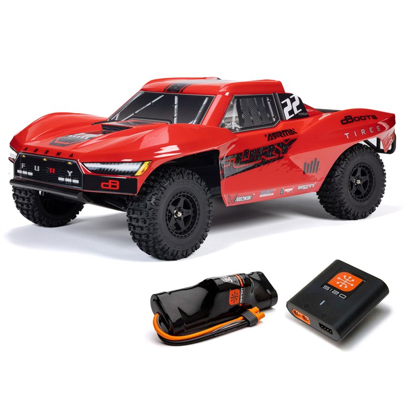 1/10 FURY 2WD RTR Brushed Short Course Truck (Battery & Charger Included) Red
