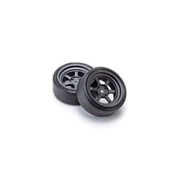 Kyosho Fazer FZD2 1:10 Pre-Glued D-Tyres RAYS TE37V Wheel (2)