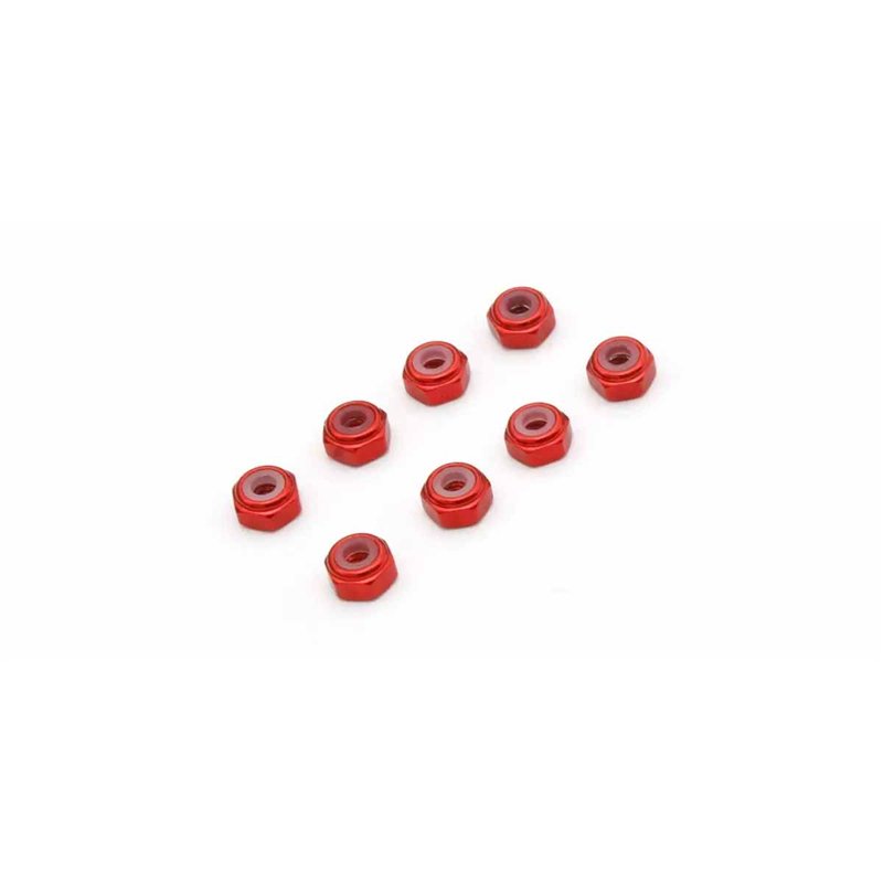 Kyosho Mini-Z M2 Nyloc Alu Wheel Nut (8) Red