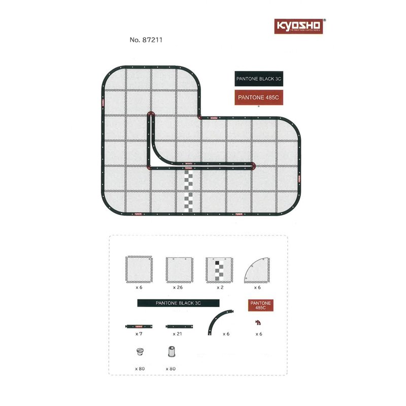 Kyosho Mini-Z Carpet Track 50 Basic Set (40pcs - 50x50)
