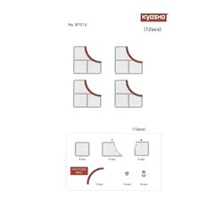 Kyosho Mini-Z Carpet Track 50 Large Corner (12pcs)