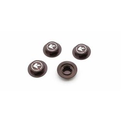 Kyosho 1:8 Inferno Serrated Closed Wheel Nuts (4) Gun Metal