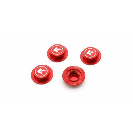 Kyosho 1:8 Inferno Serrated Closed Wheel Nuts (4) Red