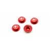 Kyosho 1:8 Inferno Serrated Closed Wheel Nuts (4) Red
