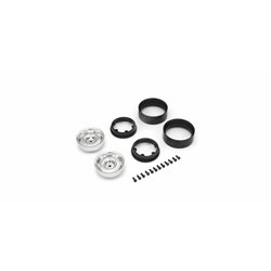 Kyosho KC10 Bead-lock 1.9 inches Dish Chrome Wheels (2)