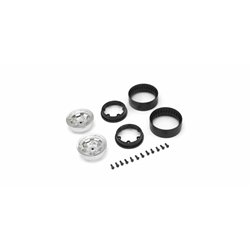Kyosho KC10 Bead-lock 1.9 inches Spoke Chrome Wheels (2)
