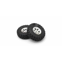 Kyosho KC10 Spoke Chrome Complete Wheels (2)