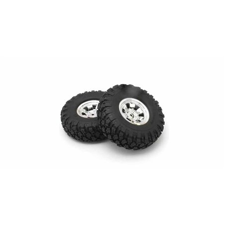 Kyosho KC10 Spoke Chrome Complete Wheels (2)