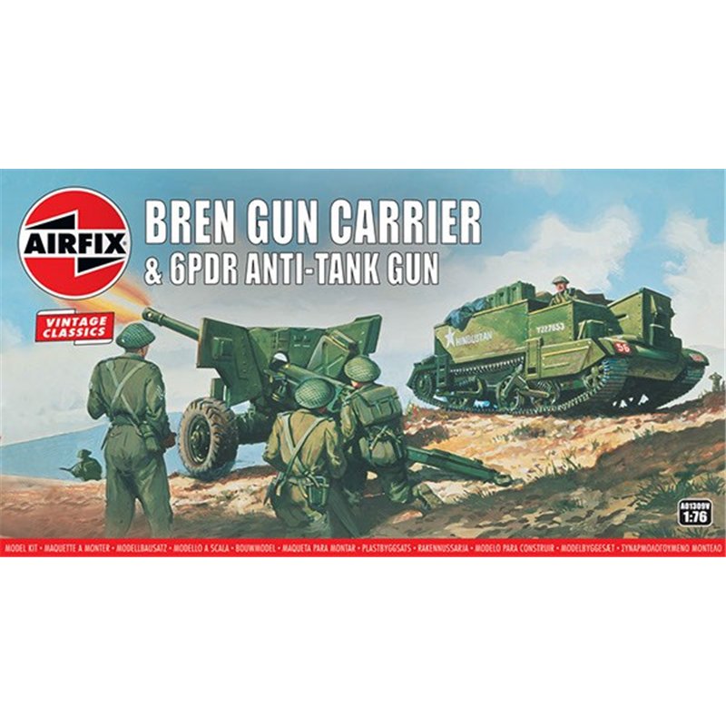 Bren-kanonbärare och 6-punds AT-kanon
