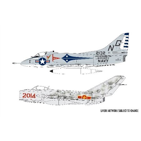 Mig 17F Fresco Douglas A-4B Skyhawk Dogfight Doubl