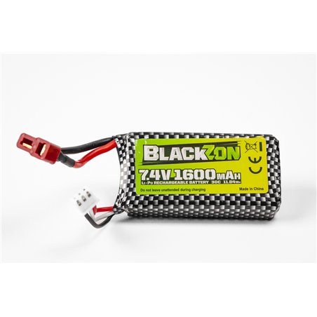 Batteripaket (LiPo 7,4V, 1600mAh), med T-kontakt