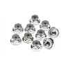 Serrated Flange Lock Nut M4 (Silver/10Pcs)