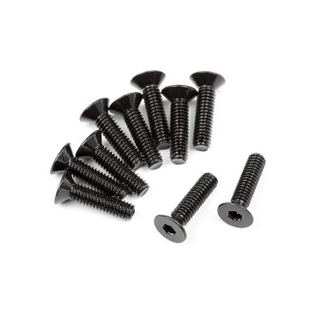 Flat Head Screw M2.5X10Mm (Hex Socket/10Pcs)