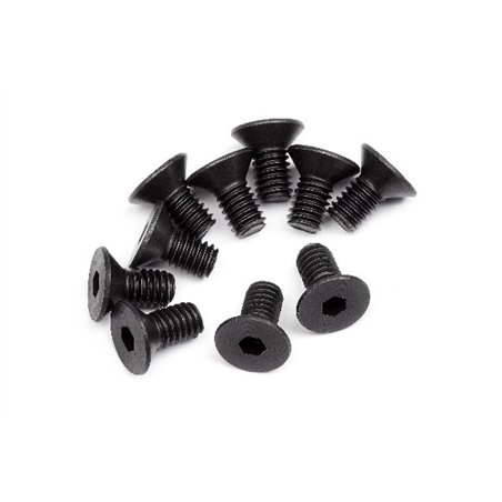 Flat Head Screw M4X8Mm (Hex Socket/10Pcs)