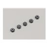 ALUMINIUM NYLON LOCK NUTS M2.6 x3.0 (5) GUN METAL