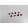 NYLON LOCK FLANGED STEEL NUTS M4X5.6 (8) - RED