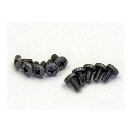 BIND HEAD 3X6MM METALLIC SCREWS (10)