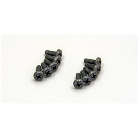 BIND HEAD 3X8MM METALLIC SCREWS (10)