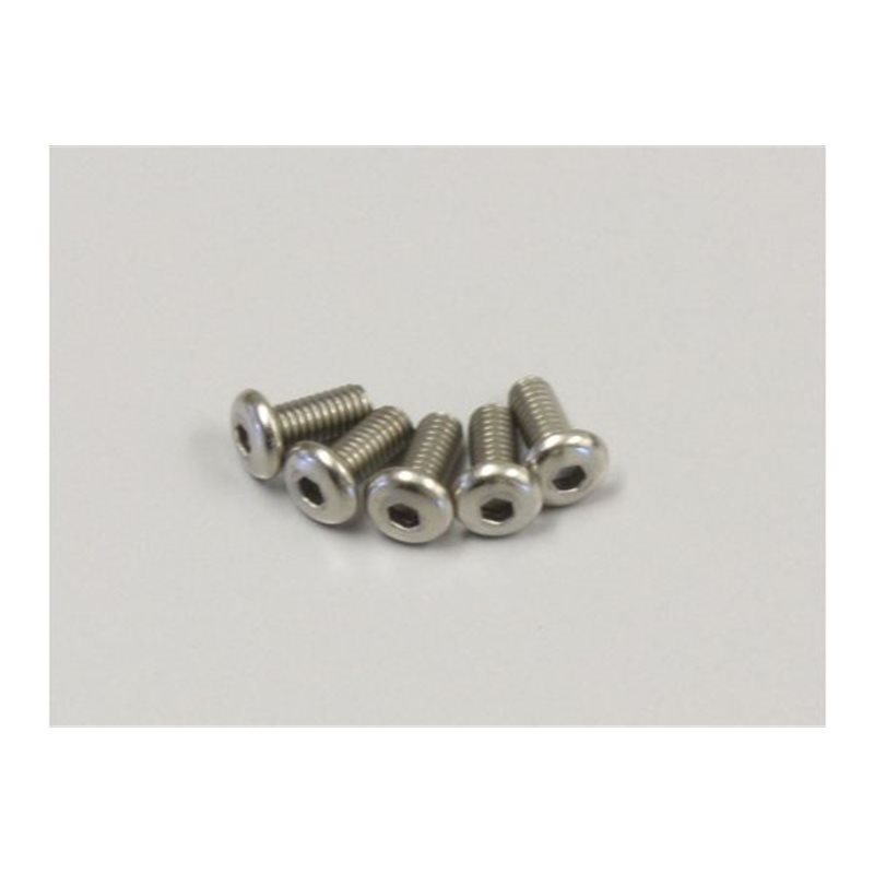 HEX BUTTON SCREWS 2.6X6MM (5) TITANIUM