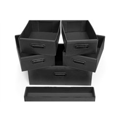 DRAWER SET FOR 160566/107244 (6 PCS BLACK)