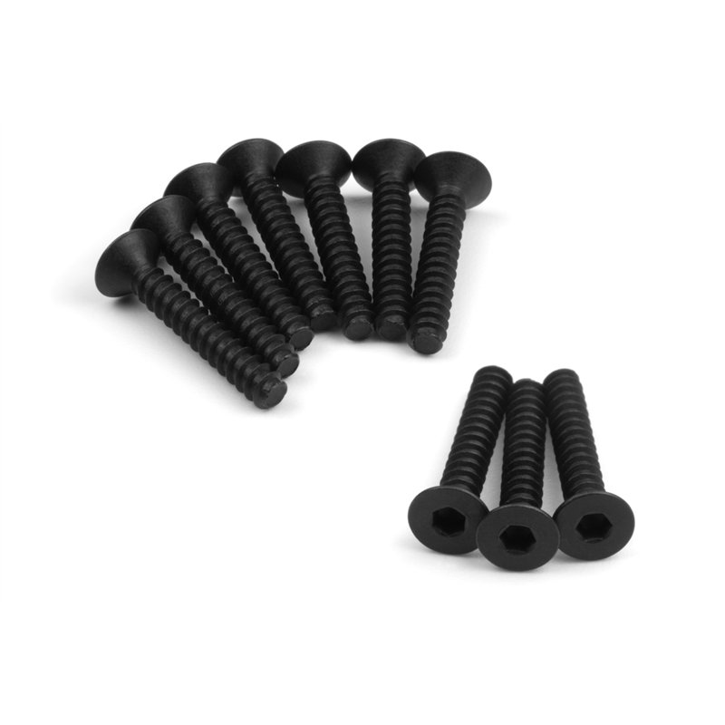 TP. FLAT HEAD SCREW M3x18mm (HEX SOCKET/10pcs)