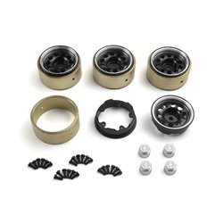 CS-10 Aluminum Wheel 1.2in (Black/4pcs)