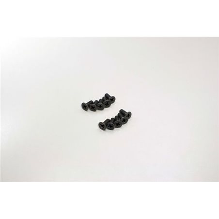 FLAT HEAD 3X8MM METALLIC SCREWS (10)