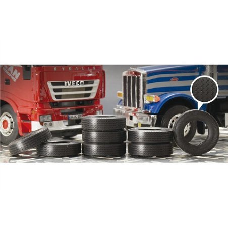 1:24 Truck Rubber Tyres 8pcs