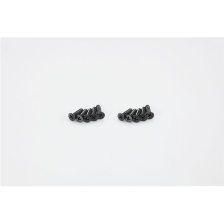 FLAT HEAD 4X18MM METALLIC SCREWS (10)