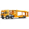 Die-cast truck with auto trailer, light & sound