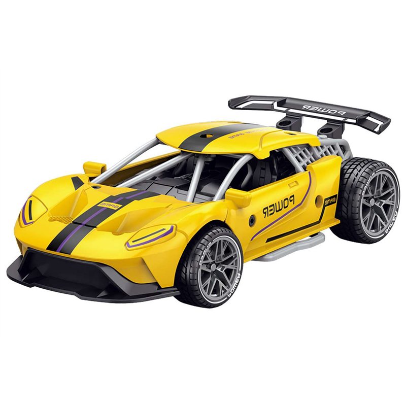 Die-cast pull back car w/sound & Try-Me, yellow