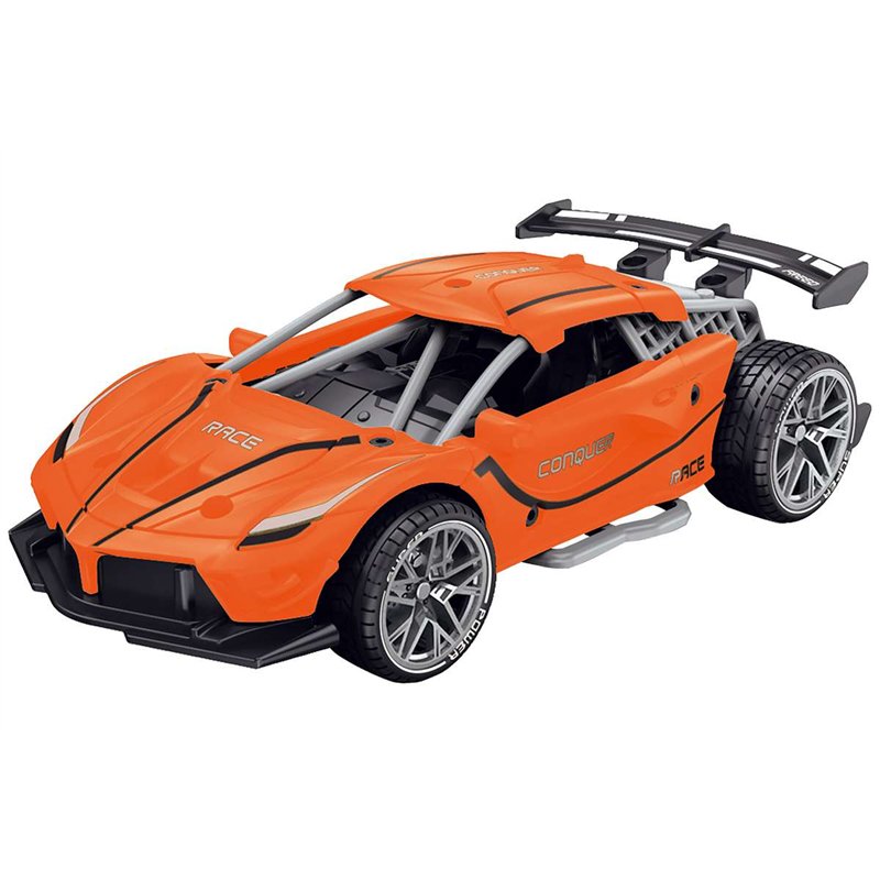 Die-cast pull back car w/sound &"Try-Me, orange