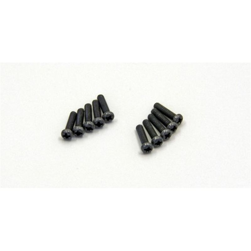 ROUND HEAD 2X8MM METALLIC SCREWS (10)