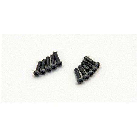 ROUND HEAD 2X8MM METALLIC SCREWS (10)