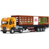 Die-cast truck w/animal trailer, light & sound