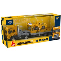 Die-cast truck w/hanger, bulldozer light & sound