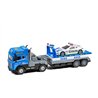 Die-cast truck w/hanger, police car, light & sound