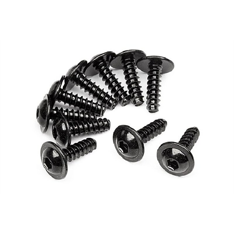 T.P FLANGED SCREW M3X10MM (10 PCS)