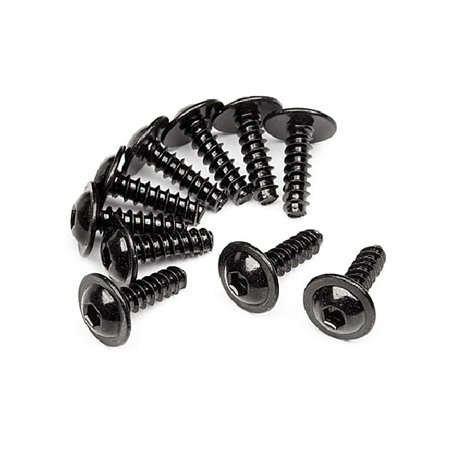 T.P FLANGED SCREW M3X10MM (10 PCS)