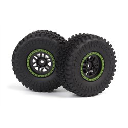 Assembled Wheel & Tyre (Green/2pcs)