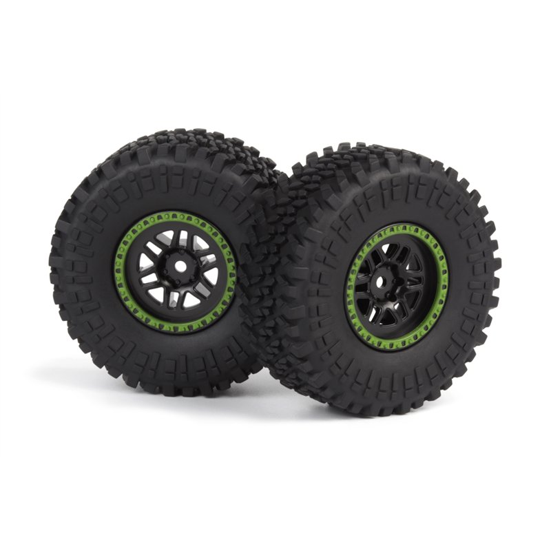 Assembled Wheel & Tyre (Green/2pcs)