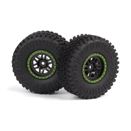 Assembled Wheel & Tyre (Green/2pcs)
