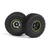 Assembled Wheel & Tyre (Green/2pcs)