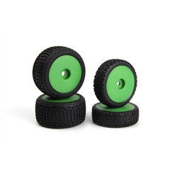 Sidebar Buggy Wheel/Tyre Set (Green/Front/Rear)