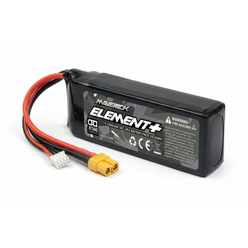 Element 11.1V 2200mAh 50C LiPo Battery (XT-60)