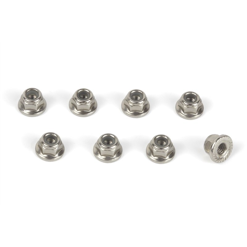Flanged Lock Nut M4 (8pcs)